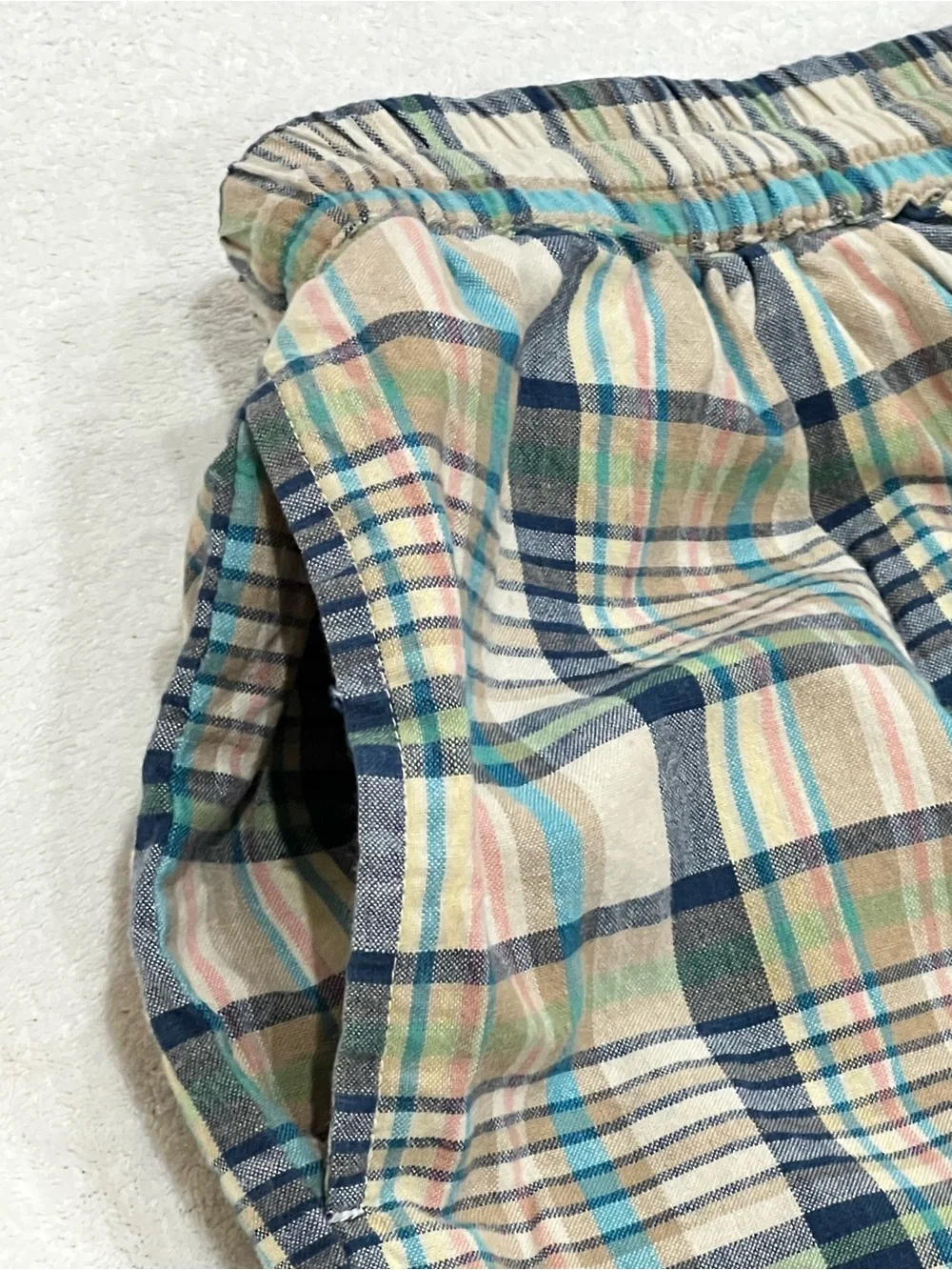 Orvis Navy Sage Tan Plaid Midi Skirt Size Large - Picture 7 of 10